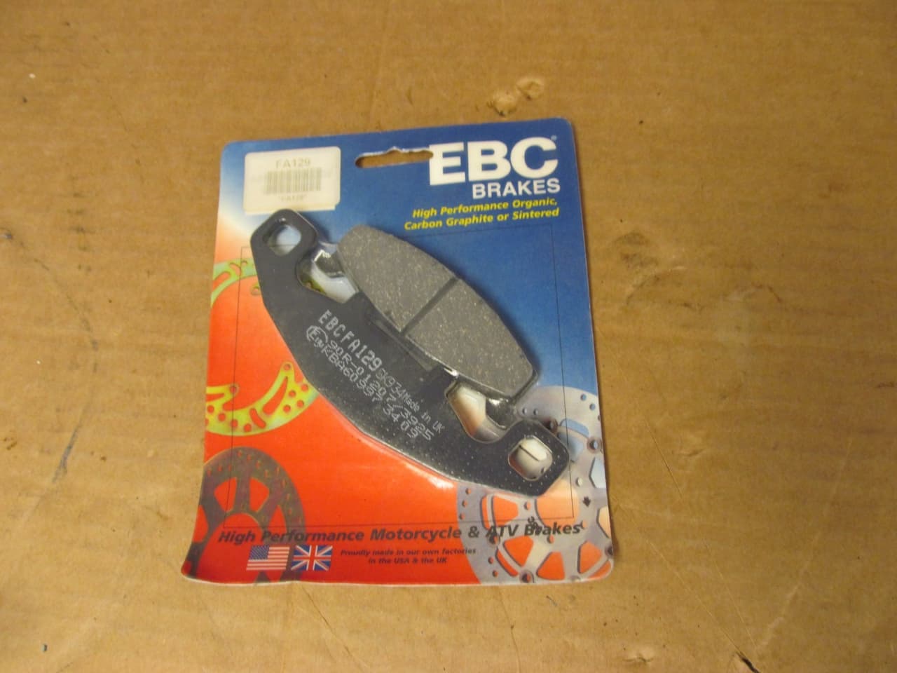 EBC FA129 High Performance Organic Motorcycle Brake Pads NOS - SEALED - Free S&H