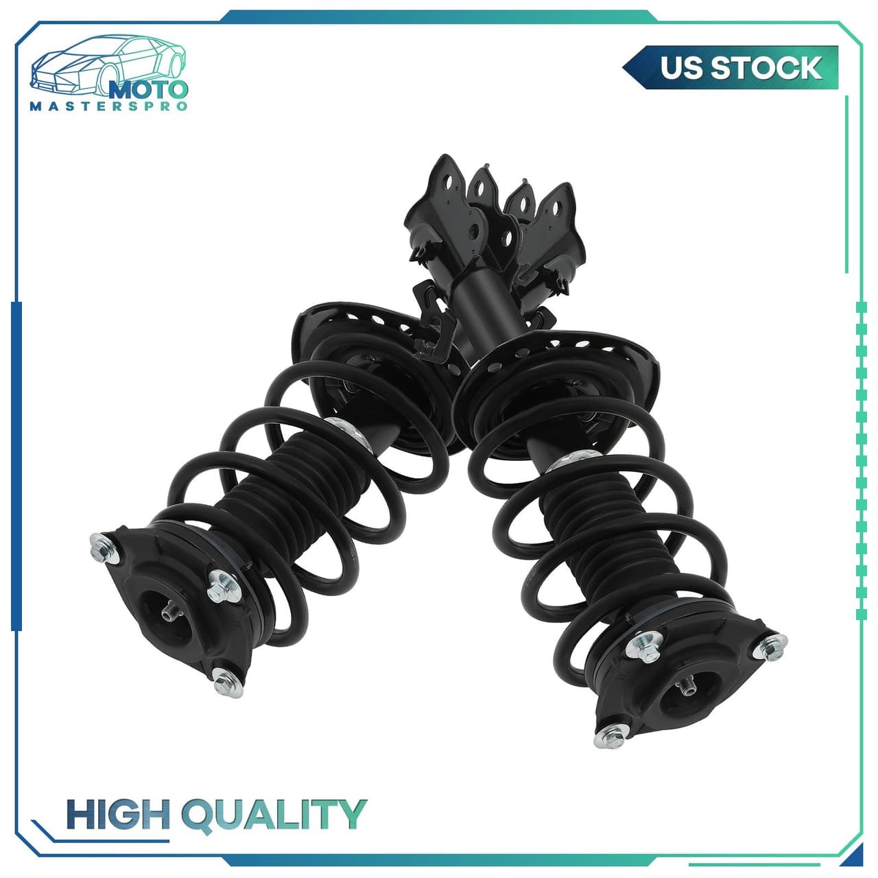 2pcs Front Struts With Coil Spring For 2014 15 16 17 18 19 Nissan Sentra 1.8L