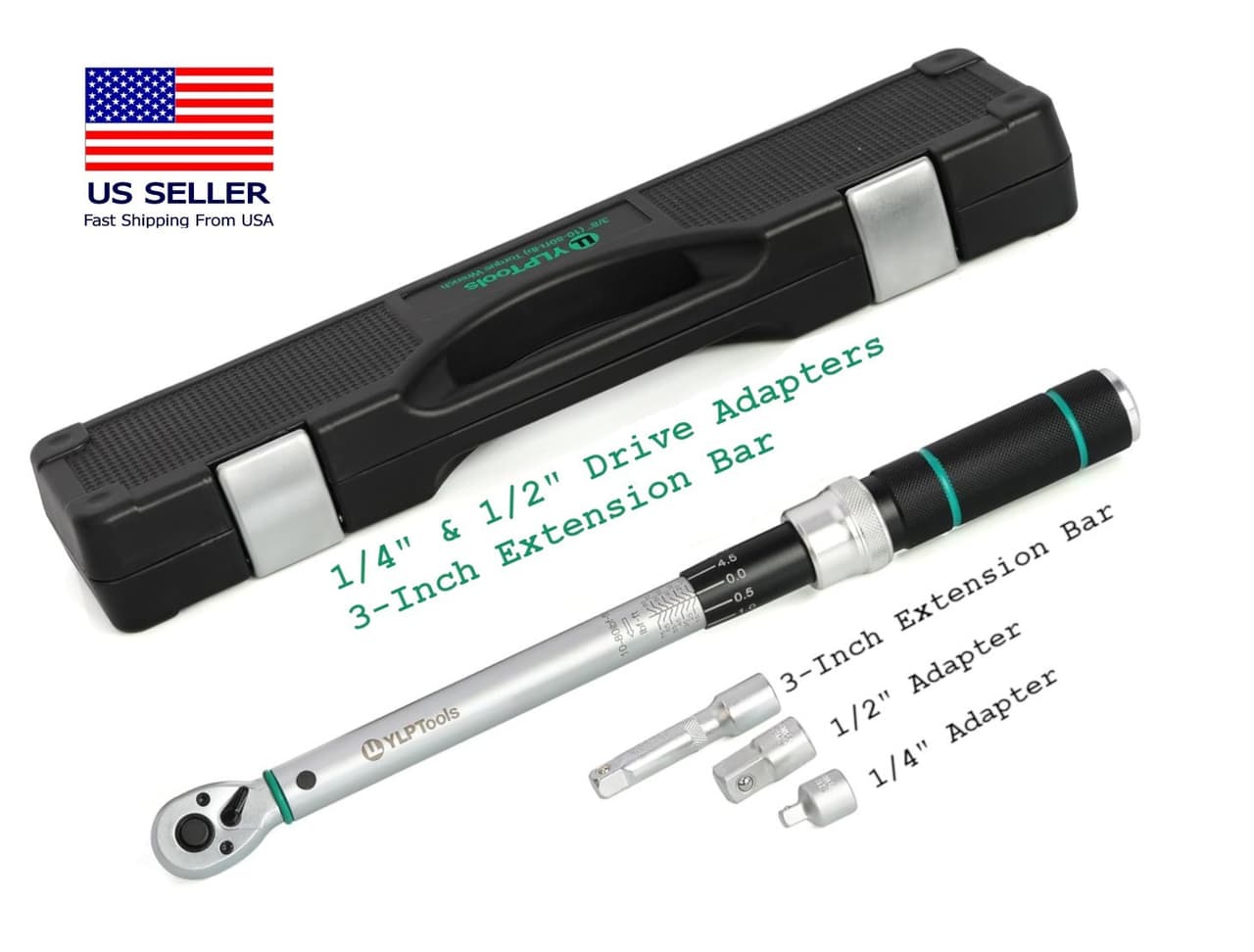 Torque Wrench Adjustable Torque Wrench 3/8" Drive 10 to 80 ft-lb (13.6–108.5 Nm)