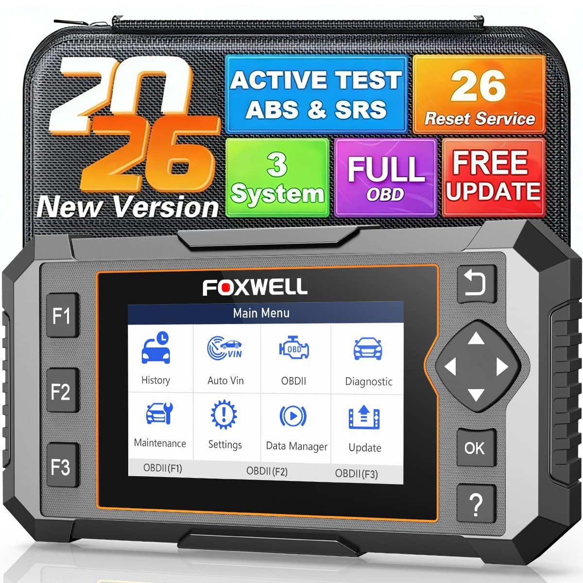 Foxwell NT650 Bidirectional ABS SRS Car OBD2 Scanner Diagnostic Tool TPMS Oil