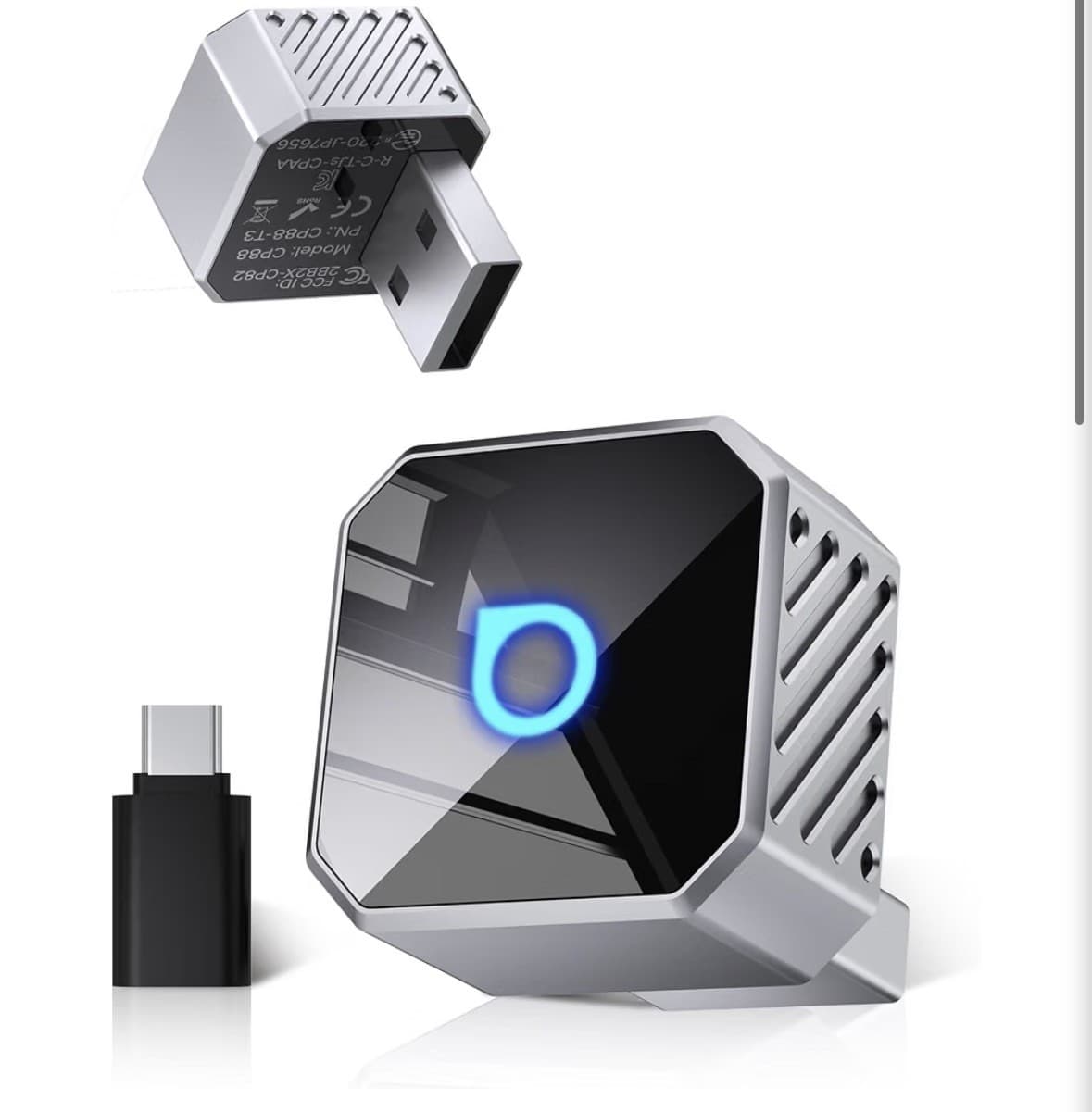 OTTOCAST Mini 3.0 (Pot) 2025 2-in-1 Wireless CarPlay/Android Auto Adapter, 5G