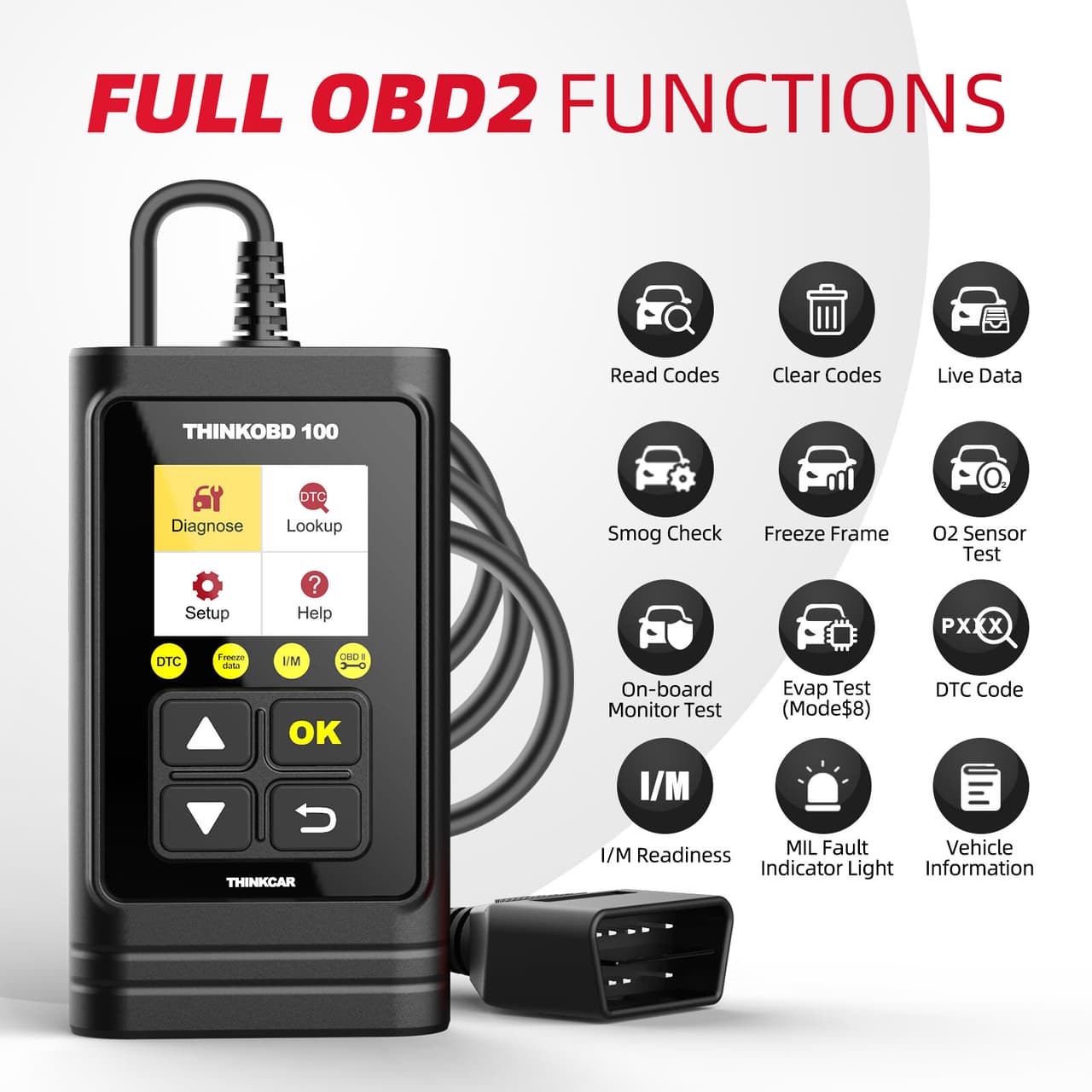 OBD2 Scanner Check Engine Light OBD Code Reader Car Diagnostic Auto Scan Tool US