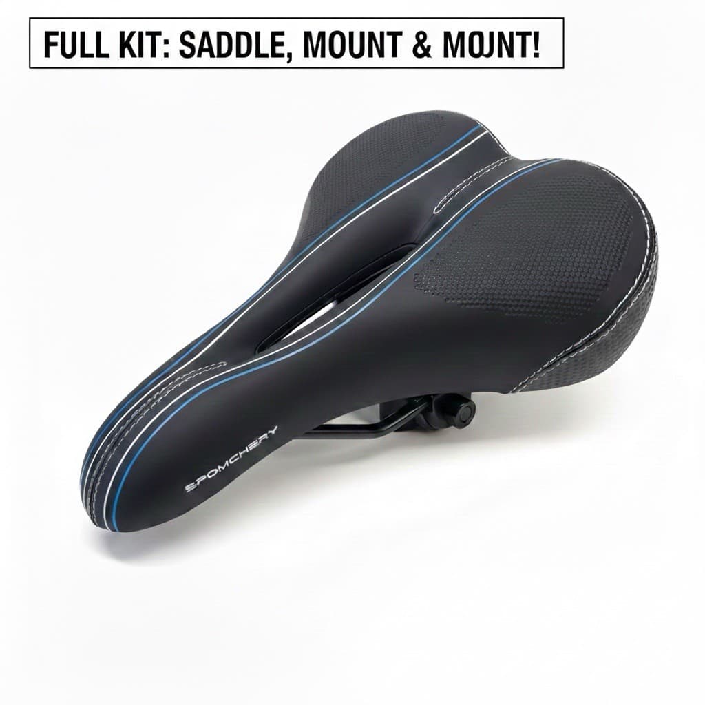 SPOMCHERY Bike Saddle Lightweight Ergonomic Bicycle Seat Road MTB Hollow Comfort