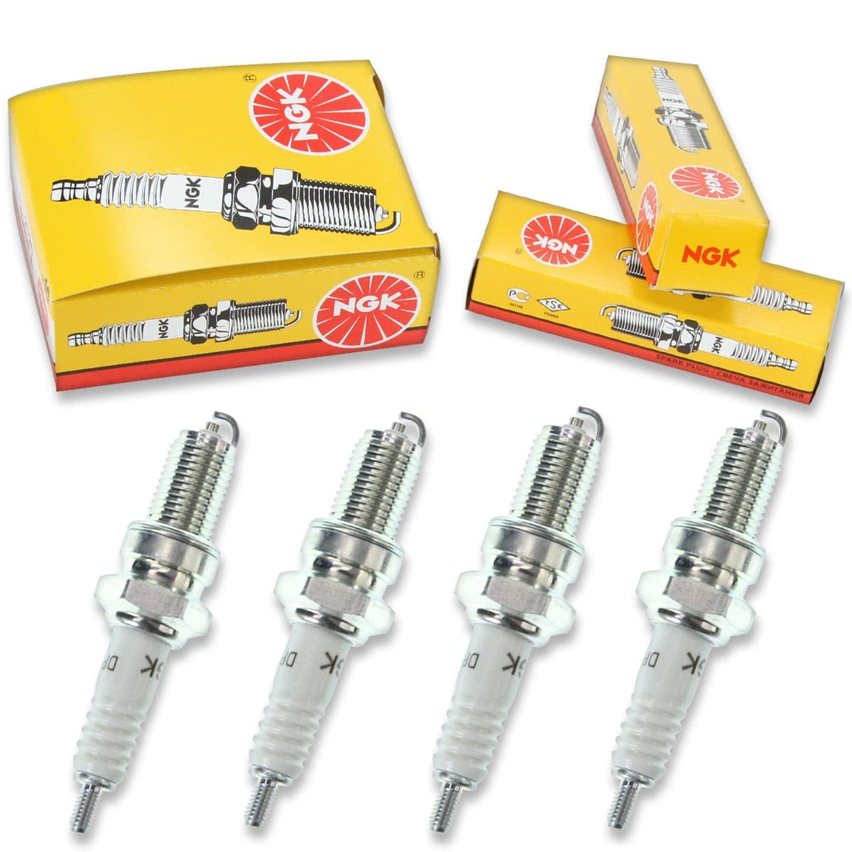 4pcs NGK 5829 Standard DP8EA-9 Motorcycle Spark Plug Tune Up Kit Set up
