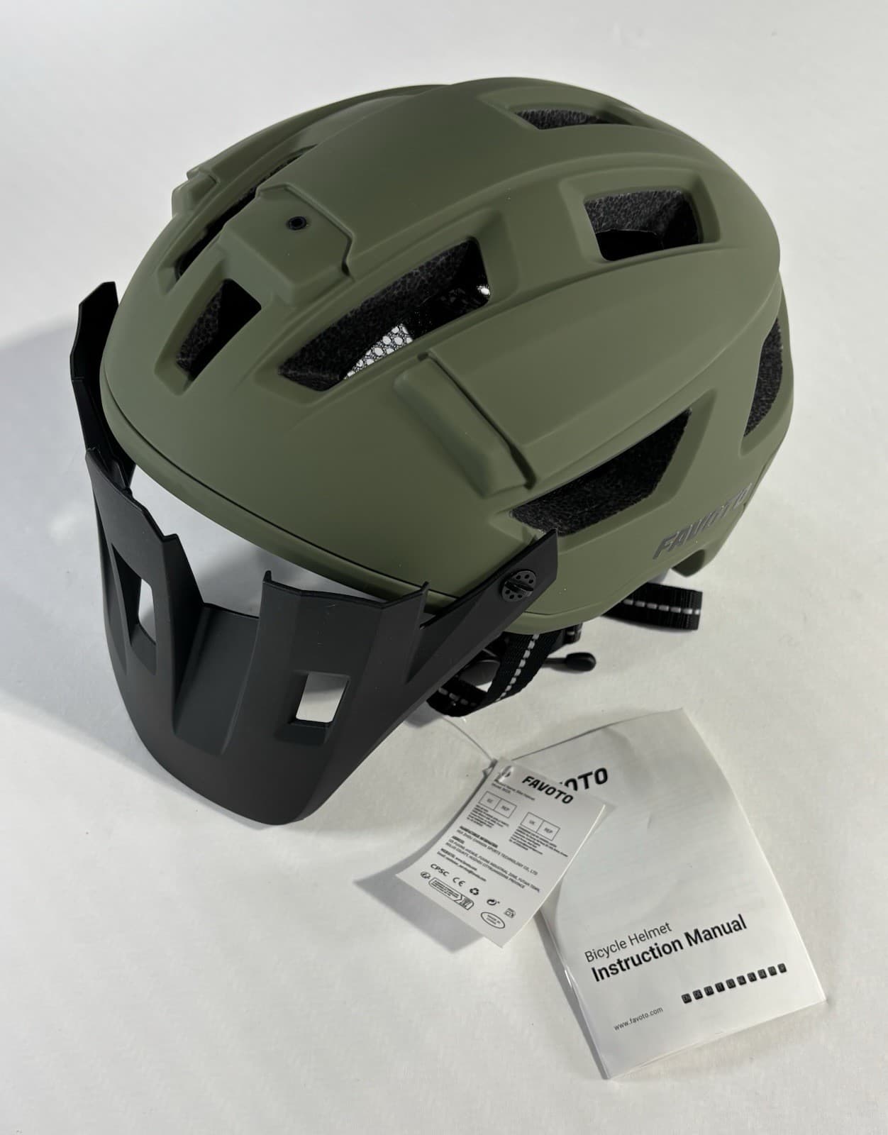 Favoto Adult Unisex Mountain Bike Helmet Magnetic Buckle MTB Helmet