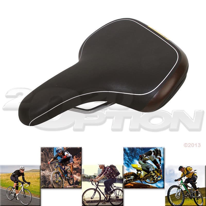 Velo Plush Commuting Bicycle PU Leather Seat Steel Rail Urban Bike Gel Saddle