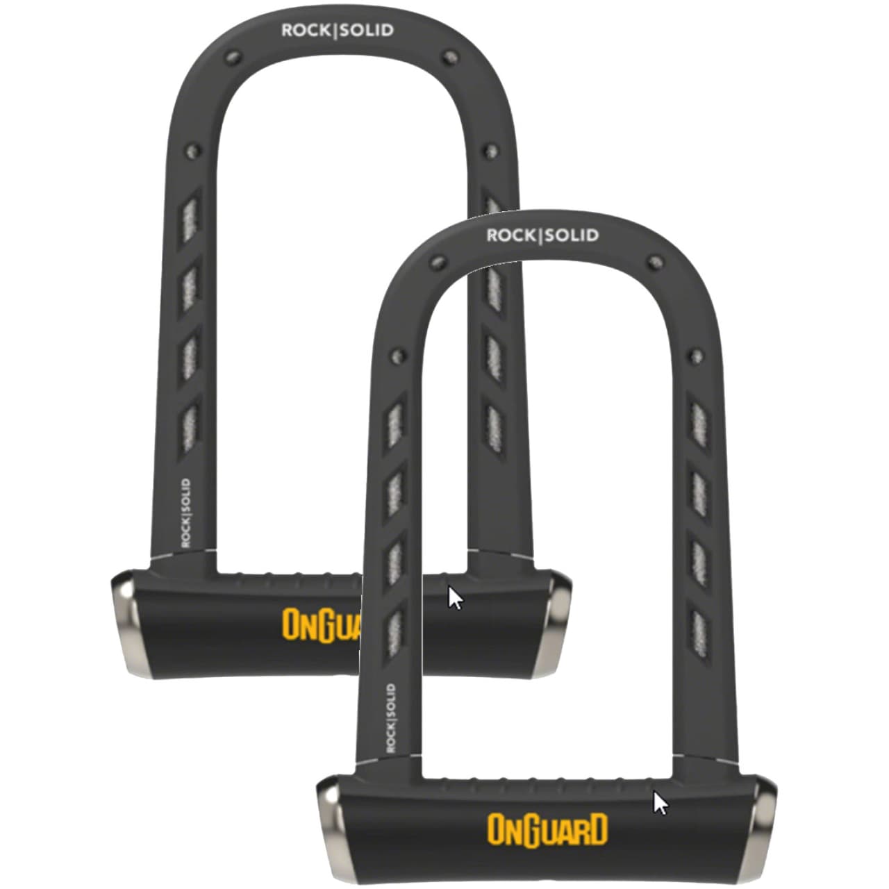 OnGuard RockSolid 8590 U-Lock Bundle Heavy-Duty Steel Bike Lock with Bump-Proof