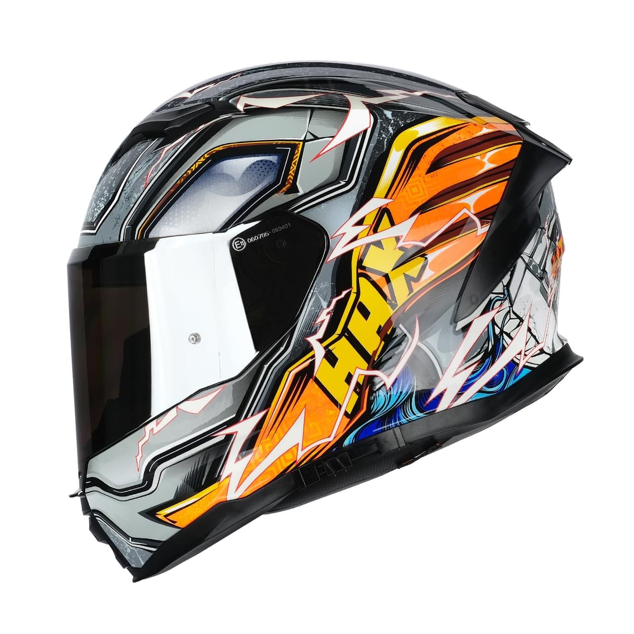 HAX Force Aerodynamic Full Face Motorcycle Helmet for Street Bike DOT & ECE