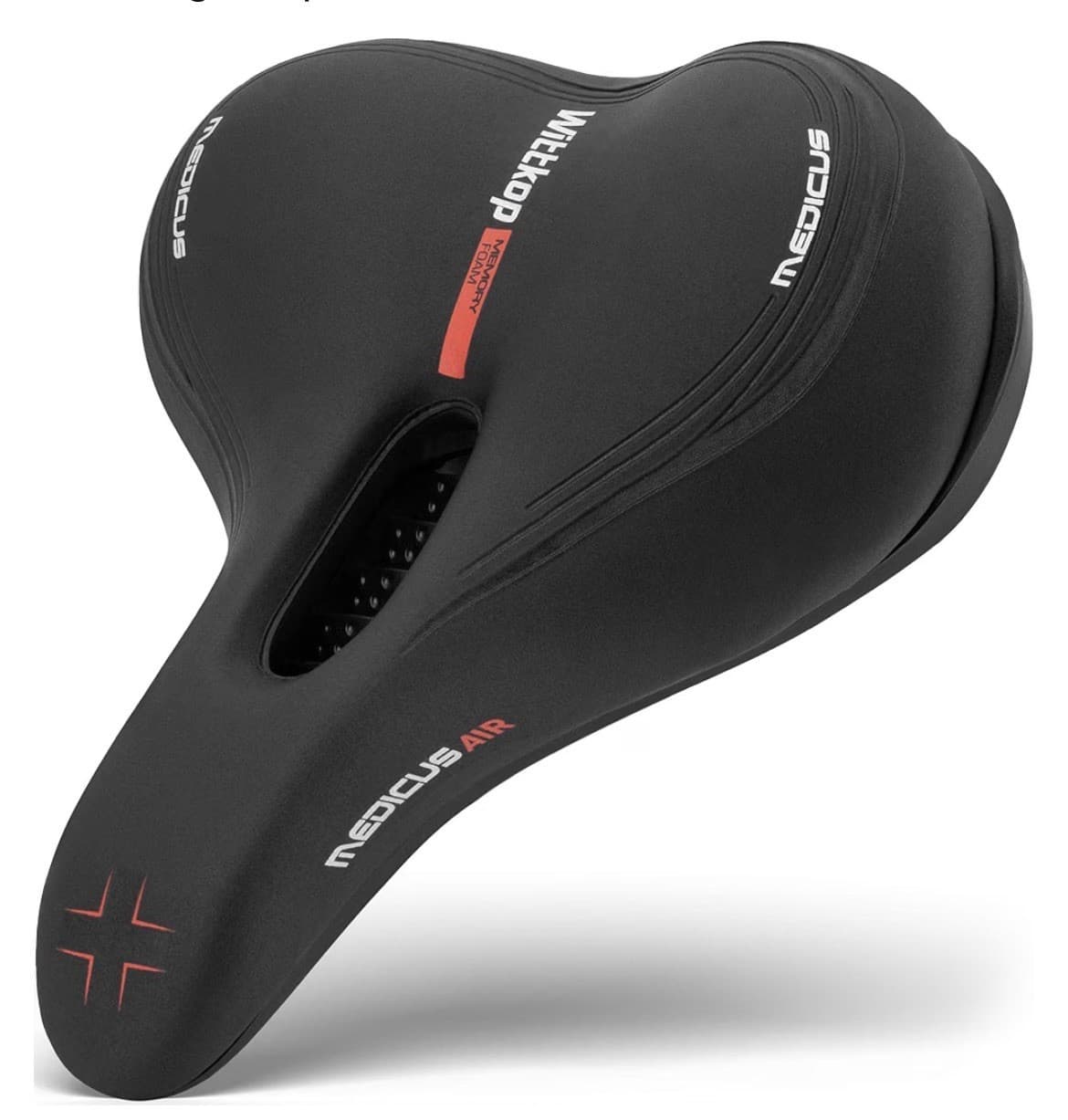 Wittkop Waterproof Bike Seat Unisex Memory Foam 5-Zone Comfort Saddle MTB Road