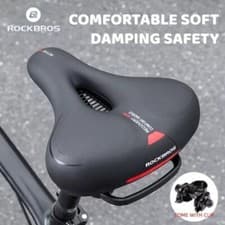 ROCKBROS Comfort Bike Saddle Soft Wide Seat for Men Women with Shock Absorption