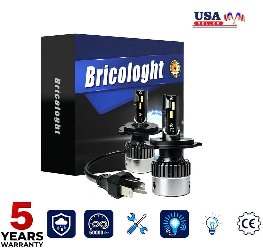 9003 H4 LED Headlight bulbs kit 10000W 1000000LM Hi/Lo Beam Super Bright White