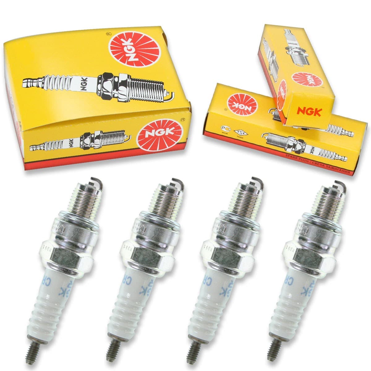 4pcs NGK 2086 Standard CR8HSA Motorcycle Spark Plug Tune Up Kit Set qm