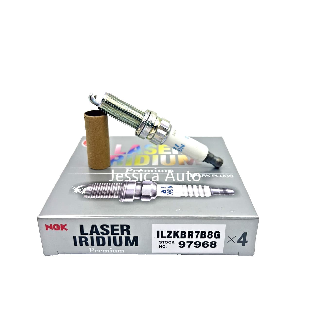Set of 4 Genuine NGK 97968 ILZKBR7B8G Laser Iridium Spark Plugs