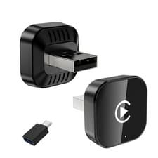 2IN1 Mini Cube 3.0 Wireless CarPlay Adapter+Android Auto USB Plug& Playburnt