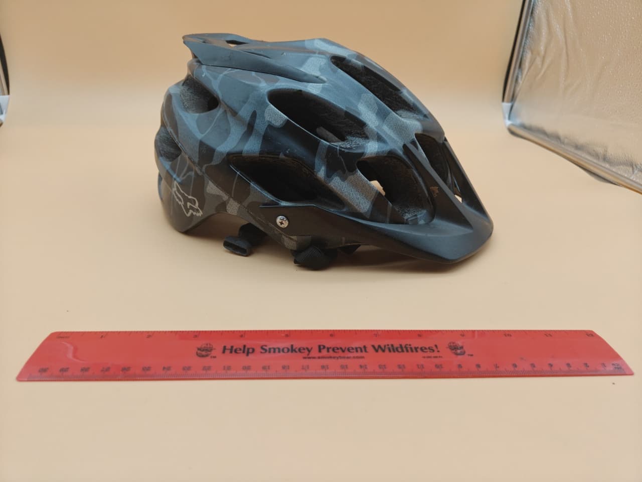 Fox Racing Flux Stone Camo MTB Mountain Bike Helmet Visor Size Unknown