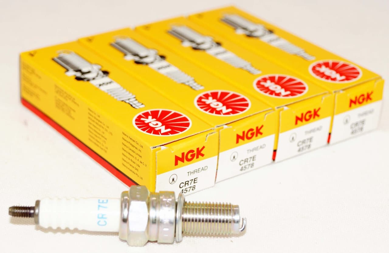 4 Pack Genuine NGK 4578 Nickel Spark Plugs CR7E for ATVs UTVs Motorcycles Etc