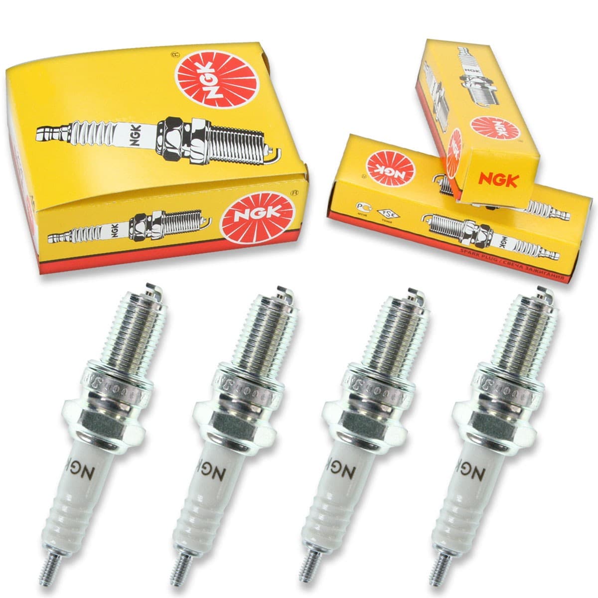 4pcs NGK 2420 Standard D9EA Motorcycle Spark Plug Tune Up Kit Set si