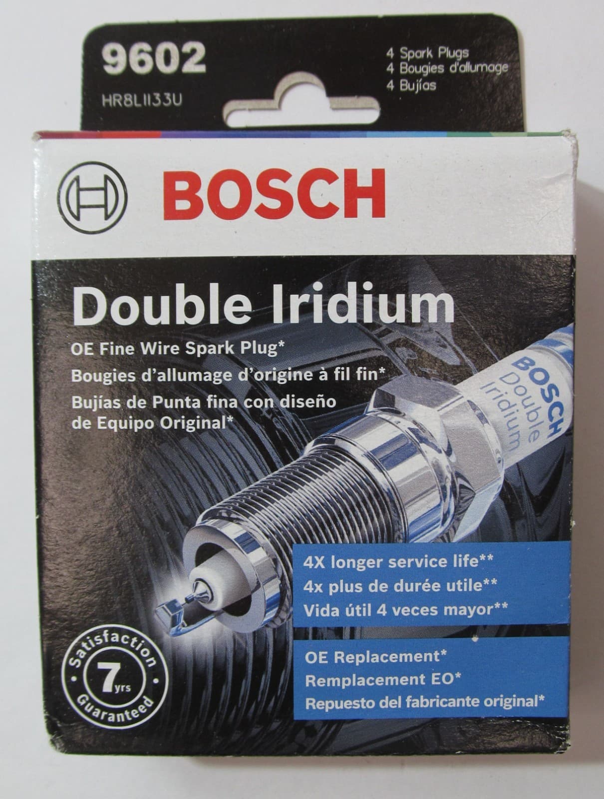 NEW SET OF 4 BOSCH 9602 HR8LII33U DOUBLE IRIDIUM OE FINE WIRE SPARK PLUGS