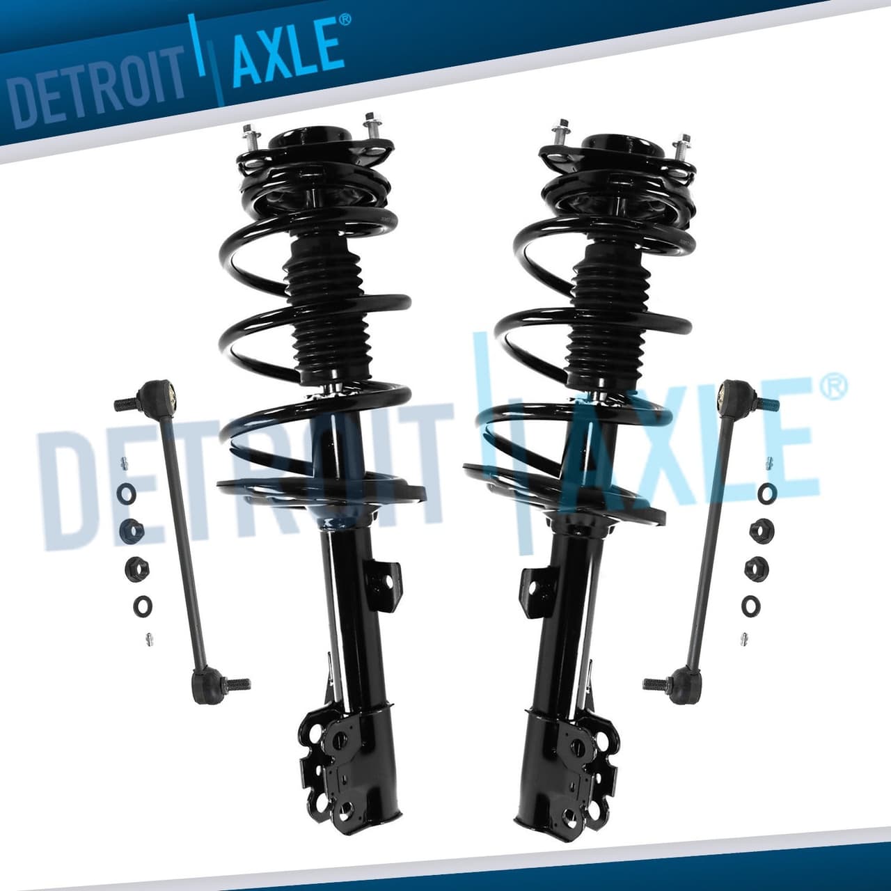 FWD Front Struts w/ Coil Springs Sway Bars for 2011 2012 2013 2014 Toyota Sienna