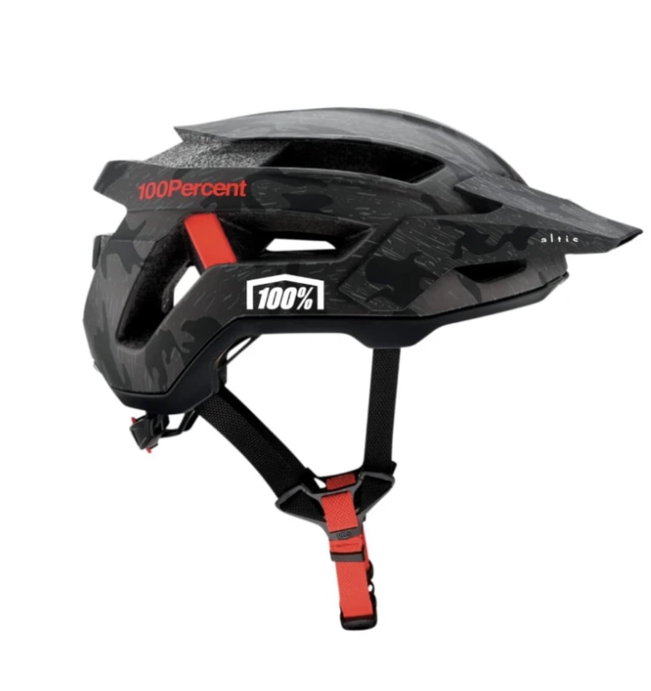 100% Altis Bike Helmet Black Camo MTB - S/M 80040-064-17 with Sun Visor