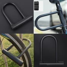 US 1 Pack 7"x5.1" Cycling U-lock Steel Carbon Bicycle Lock with Bracket 2 Keys