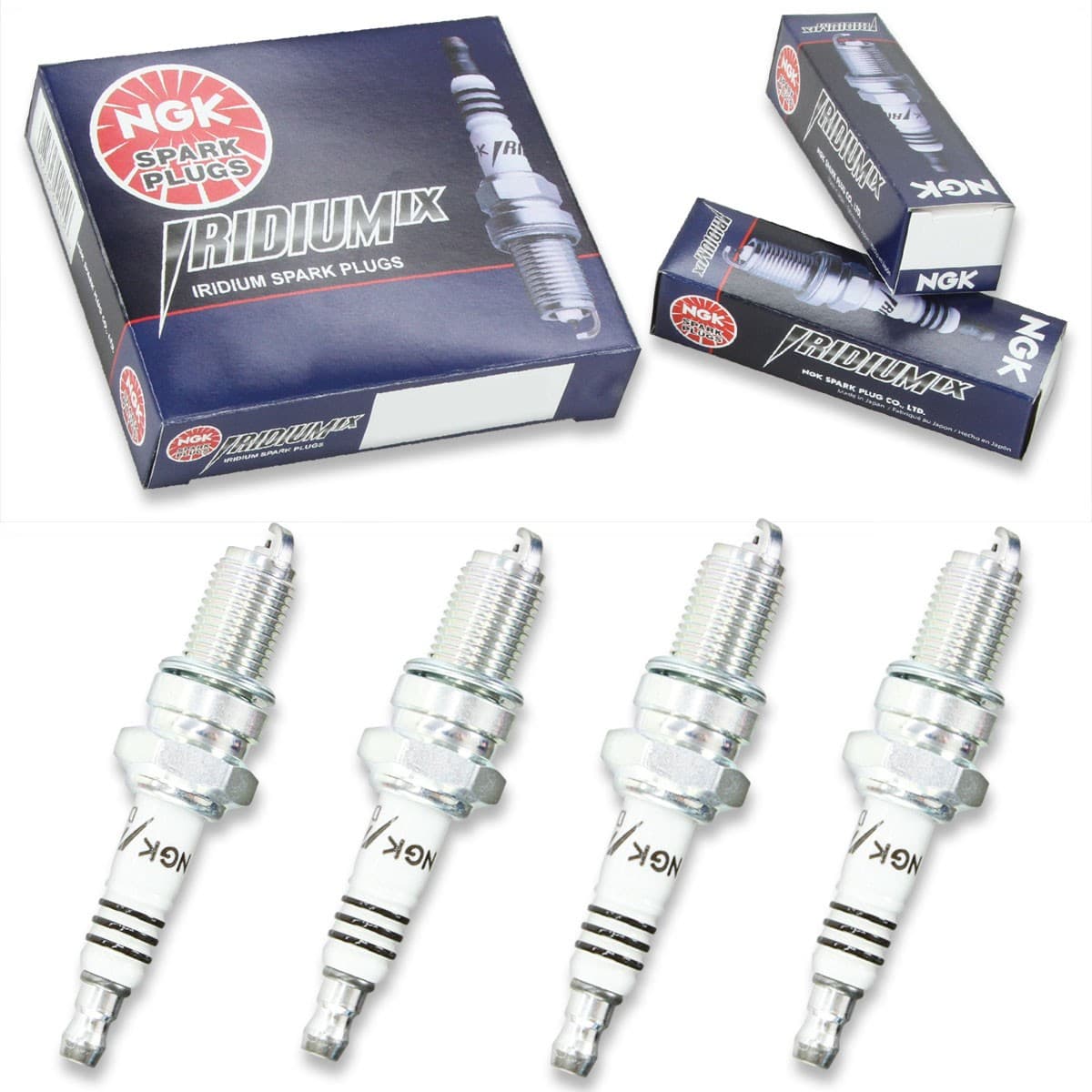 4pcs NGK 7803 Iridium IX DPR7EIX-9 Motorcycle Spark Plug Tune Up Kit Set wn