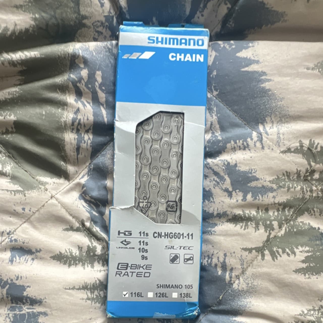 Shimano HG601-11 11-Speed Silver Steel Bicycle Chain for E-Bike Shimano 105
