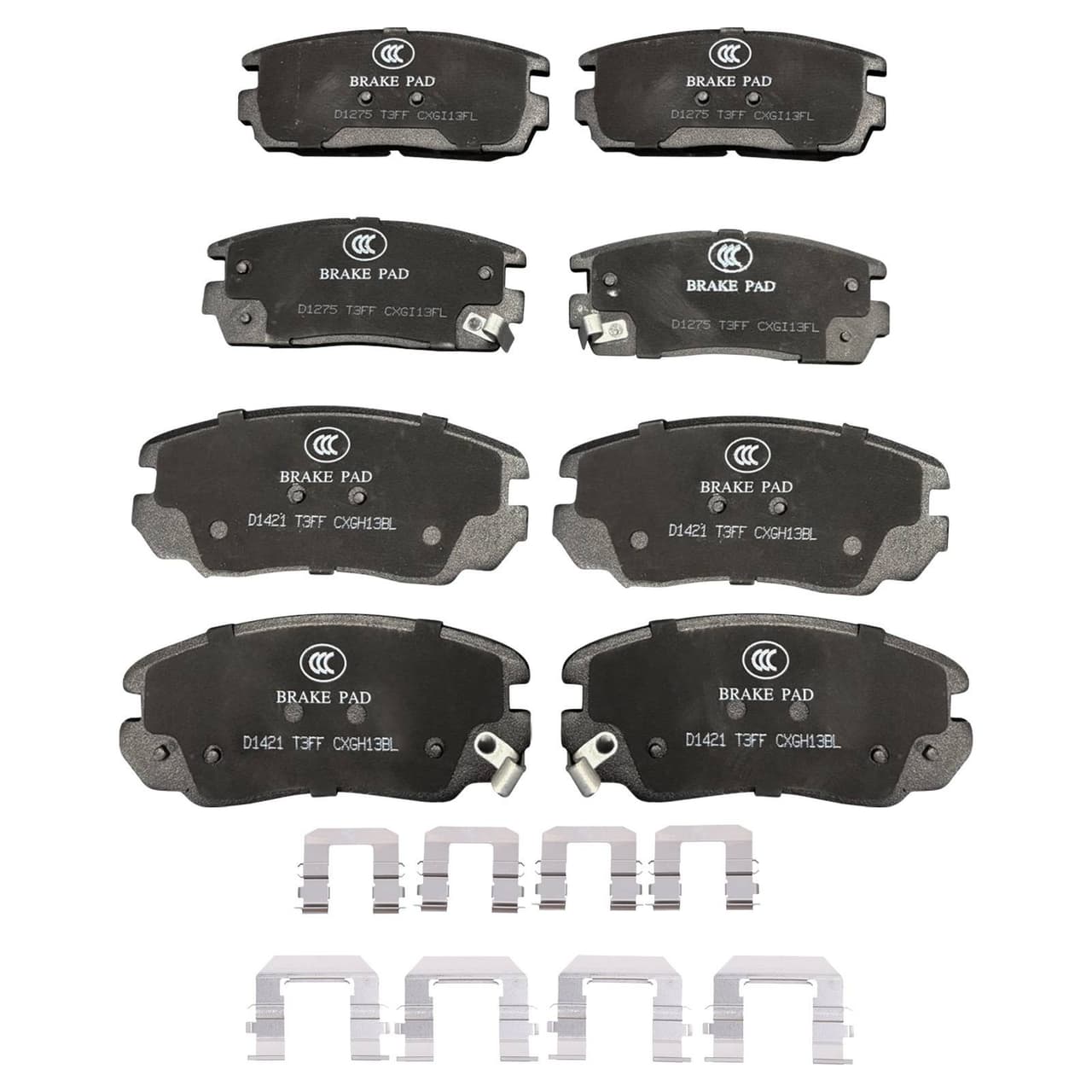 For Chevy Equinox GMC Terrain 2010-2017 Ceramic Brake Pads Set Front & Rear