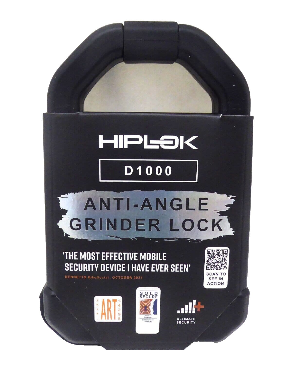 Hiplok D1000 U-Lock Bike Lock, Black