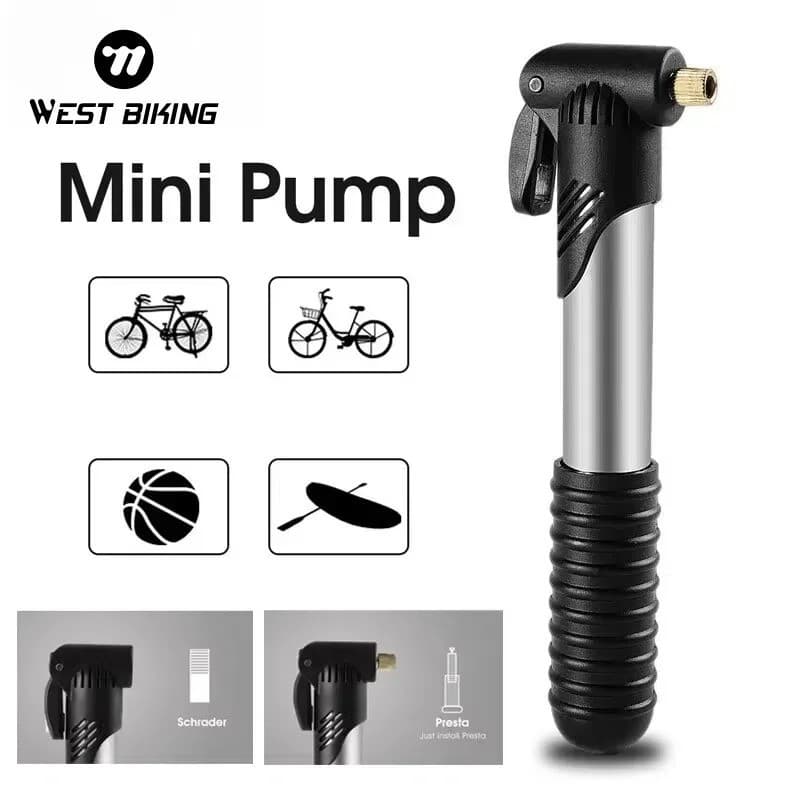Portable Mini Bicycle Hand Air Pump Presta Schrader Valve MTB Road Bike Tire Acc