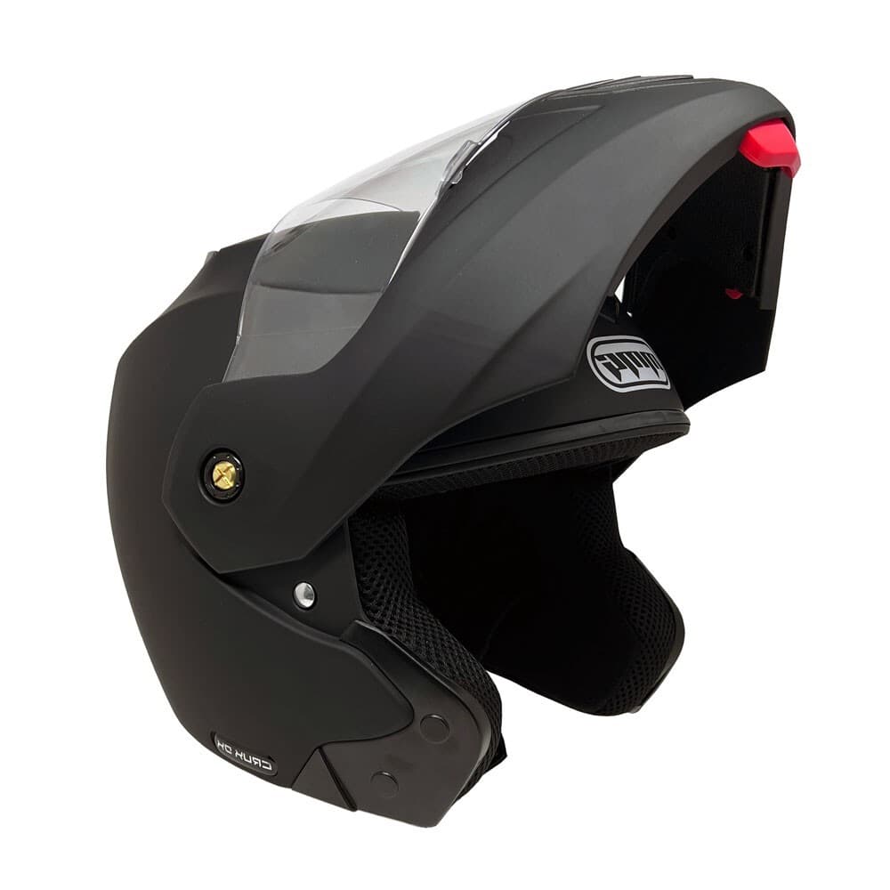 MMG Adult Modular Full Face Motorcycle Helmet Flip-Up Visor DOT Matte Black (XL)