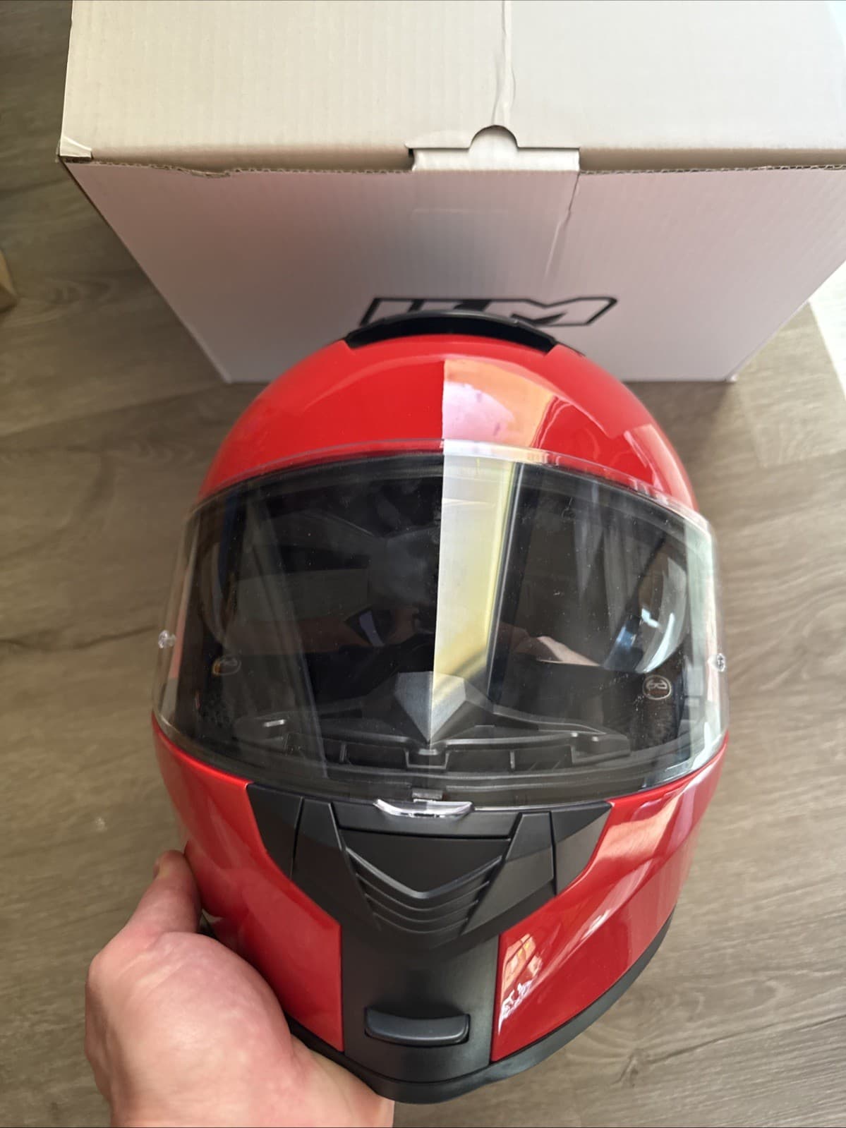 ILM Adult Motorcycle Modular Full Face Snowmobile Helmet Flip up Dual Visor XXL